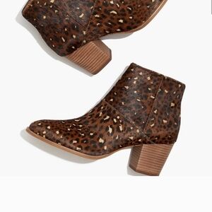 Madewell Brown Leopard Ankle Booties